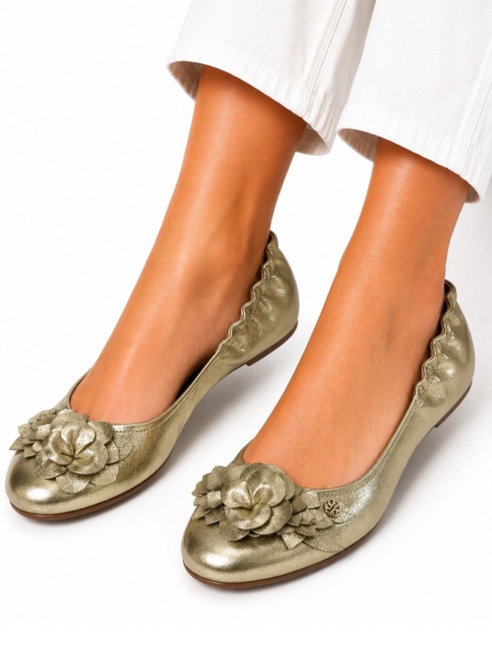 New Tory Burch Blossom ballet flats